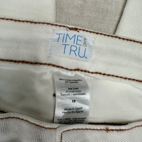 Time And Tru Womens Size 10 White Bootcut Jeans Regular - Picture 3 of 10